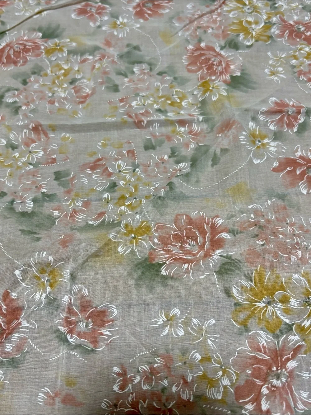 Rudolf Valentino Multicolor Floral Cotton w/Lace Handkerchief/Bandana/Scarf